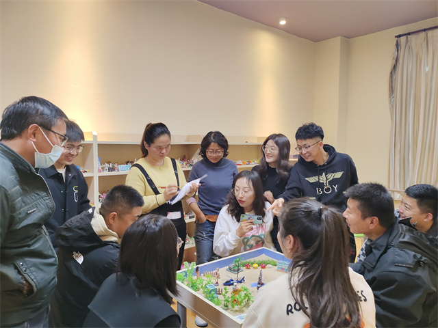 沙盘探索 为心理赋能 一场沉浸式的互动体验—淬炼·国际商学院辅导员队伍开展团体沙盘活动